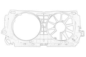 Carcasa ventilator radiator potrivit MERCEDES SPRINTER 3,5-T (B906), SPRINTER 3-T (B906), SPRINTER 5-T (B906) 2.2D 04.16-12.18 - Img 2