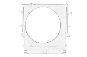 Carcasa ventilator radiator potrivit MERCEDES SPRINTER 3,5-T (B906), SPRINTER 3,5-T (B907, B910), SPRINTER 3-T (B906), SPRINTER 4,6-T (B906), SPRINTER 4-T (B907, B910), SPRINTER 5-T (B906) 1.8-3.5 06.06- - Img 1