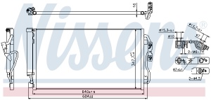 Condensator climatizare (cu uscator, element aditional) potrivit BMW 1 (F20), 1 (F21), 2 (F22, F87), 3 (F30, F80), 3 (F31), 3 GRAN TURISMO (F34), 4 (F32, F82), 4 (F33, F83) 3.0/3.0H 11.11-06.18 - Img 3