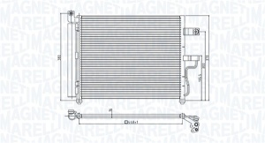 Condensator climatizare (cu uscator) potrivit HYUNDAI ACCENT I, ACCENT II 1.3-1.6 10.94-11.05 - Img 2