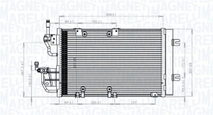 Condensator climatizare (cu uscator) potrivit OPEL ASTRA H, ASTRA H GTC, ASTRA H/KOMBI, ZAFIRA B 1.3D-2.0 04.04-04.15 - Img 1