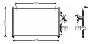 Condensator climatizare potrivit DAEWOO LEGANZA 2.0/2.2 06.97-04.04 - Img 3