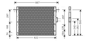 Condensator climatizare potrivit LAND ROVER RANGE ROVER II 2.5D-4.6 07.94-03.02 - Img 2