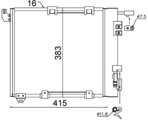 Condensator climatizare potrivit OPEL ASTRA G, ASTRA G CLASSIC, ASTRA G/KOMBI, ZAFIRA A 1.7D-2.2D 02.98-12.09 - Img 3