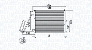 Condensator climatizare potrivit OPEL VECTRA B 2.0D/2.2D 06.97-07.03 - Img 1
