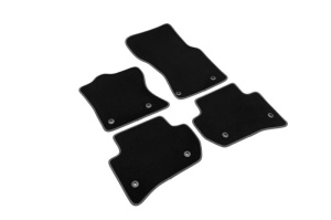 Covoras podea cauciuc CUSTO POL Velours, 4 buc, fata/spate, set, culoare negru, potrivit JAGUAR F-PACE 09.15- - Img 1
