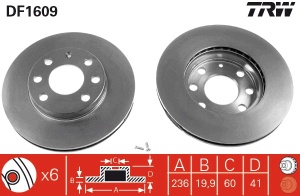 Disc frana Fata Dreapta/Stanga potrivit CHEVROLET CORSA, LANOS; DAEWOO LANOS, NEXIA; FSO LANOS; OPEL ASCONA B, ASCONA C, ASTRA F, ASTRA F CLASSIC, ASTRA F/KOMBI 1.2-2.0 08.79- - Img 3