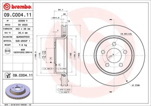 Disc frana Fata Dreapta/Stanga potrivit DODGE NITRO; JEEP CHEROKEE, COMPASS 2.4-4.0 08.06- - Img 1