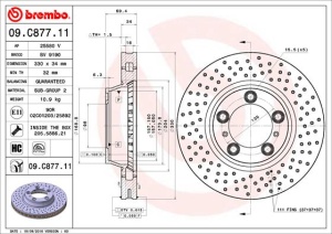 Disc frana Fata Dreapta/Stanga potrivit PORSCHE 718 BOXSTER, 718 CAYMAN, 911, 911 TARGA 2.0-3.8 03.99- - Img 3