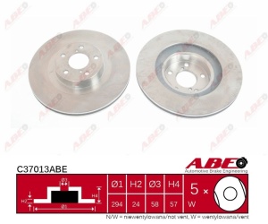 Disc frana Fata Dreapta/Stanga potrivit SUBARU BRZ, FORESTER, IMPREZA, LEGACY III, LEGACY IV, LEGACY V, OUTBACK, XV 1.6-3.0 03.94- - Img 3
