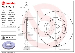Disc frana fata stanga/dreapta potrivit INFINITI QX56, QX80; NISSAN ARMADA, TITAN 5.6 08.03- - Img 3