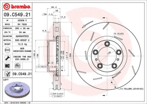 Disc frana Fata Stanga potrivit PORSCHE PANAMERA 3.0-4.8 07.09-10.16 - Img 3