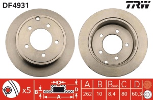 Disc frana Spate Dreapta/Stanga potrivit CHRYSLER 200, SEBRING; DODGE AVENGER, CALIBER; JEEP COMPASS, PATRIOT; MITSUBISHI LANCER VIII 1.8-3.6ALK 06.06- - Img 3