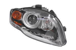 Far Dreapta (bi-xenon, D1S/H7/PY21W/W5W, automat, cu motor, culoare semnalizator: galben) potrivit AUDI A4 B6, A4 B7 -10.06 - Img 2