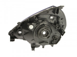 Far dreapta (H4, electric, manual, fundal negru/insertii crom) HONDA JAZZ 2005-2008 - Img 2