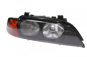 Far Dreapta (H7/HB3, electric, cu motor, culoare insertie: negru, culoare semnalizator: portocaliu) potrivit BMW 5 (E39)
