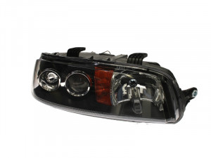 Far Dreapta (halogen, 2*H1, electric, fara motoras, culoare insertie: negru, culoare semnalizator: galben) potrivit FIAT PUNTO, PUNTO EVO/HATCHBACK, PUNTO/HATCHBACK -09.03 - Img 1