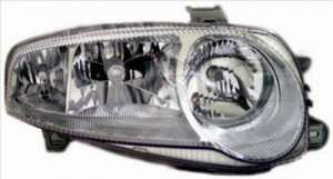 Far dreapta potrivit ALFA ROMEO 147 2001-2004 - (H1/H7, reglaj electric, fundal cromat)