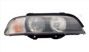 Far dreapta potrivit BMW Seria 5 (E39) - (H7/HB3, electric, cu motoras, fundal negru)