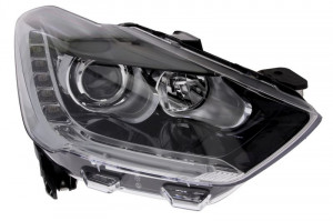 Far dreapta potrivit CITROEN DS5 2011-2015 - (H1/H7/LED, reglaj electric cu lumini de zi, fundal negru)