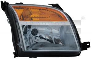 Far dreapta potrivit FORD FUSION 2005-2012 - (H4, electric, cu motoras, fundal cromat)