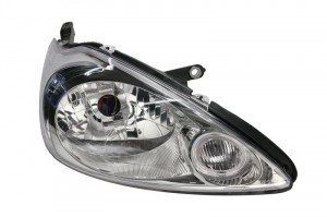 Far dreapta potrivit FORD KA - (H4, electric, cu motoras, fundal cromat)