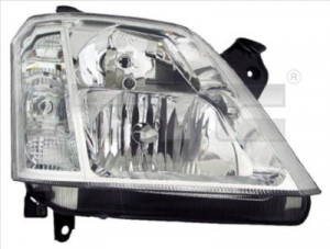 Far dreapta potrivit OPEL MERIVA A - (H1/H7, reglaj electric, fundal cromat)