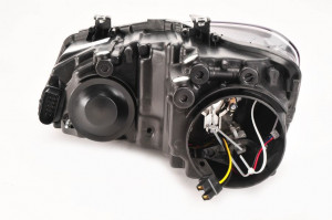 Far dreapta potrivit VW POLO - (H7, reglaj electric, fundal negru/insertii crom) - Img 4