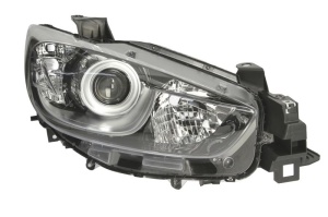 Far fata Dreapta (H11/H15/PY21W/W5W, electric, fara motoras, culoare insert: cromat) potrivit MAZDA CX-5