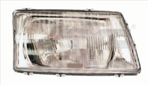 Far fata Dreapta (H4, mecanic, culoare insertie: argintiu) potrivit AUDI 100 C3, 200 C3