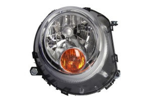 Far fata Dreapta (H4/P21W, electric, cu motor, culoare insert: cromat, culoare semnalizator: galben) potrivit MINI (R50, R53), (R56), (R57), CLUBMAN (R55) - Img 1
