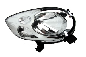 Far fata Dreapta (H4/PY21W/W5W, electric, fara motoras, culoare insert: negru) potrivit CITROEN C1