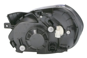 Far fata Dreapta (H4/PY21W/W5W, manual, fara motoras, culoare insert: cromat, culoare semnalizator: galben) potrivit HYUNDAI ACCENT III - Img 2