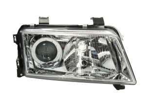 Far fata Dreapta (H7/H7, electric, fara motoras, culoare insert: cromat) potrivit AUDI A4 B5 - Img 2