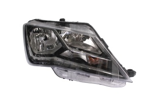 Far fata Dreapta (halogen, H7/W5W, electric, cu motor, culoare semnalizator: transparent) potrivit SEAT TOLEDO IV - Img 1