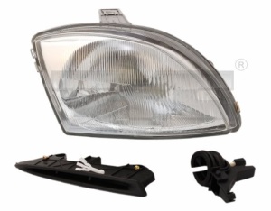 Far fata Stanga (H4, electric, hidraulic, fara motoras, culoare insertie: argintiu) potrivit FIAT SEICENTO / 600 - Img 3