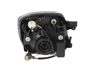 Far fata Stanga (H4, manual, fara motoras, culoare insert: cromat, culoare semnalizator: transparent) potrivit KIA PICANTO I - Img 2