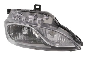Far fata Stanga (H4/PY21W/W5W, electric, cu motor, culoare insert: negru, culoare semnalizator: alb) potrivit HYUNDAI ACCENT IV - Img 1