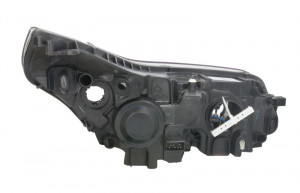 Far stanga (H1/H7, reglaj electric, cu motoras, fundal cromat) CITROEN C4 2004-2008 - Img 2