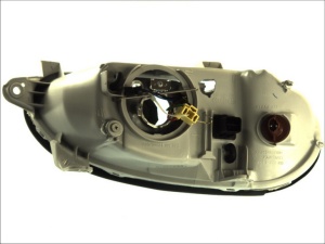 Far Stanga (H4, electric, fara motoras, culoare insert: cromat, culoare semnalizator: alb) potrivit DAEWOO LANOS; FSO LANOS - Img 2