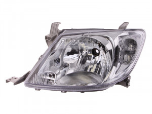 Far Stanga (H4, electric, fara motoras, culoare insertie: cromat, culoare semnalizator: alb) potrivit TOYOTA HILUX VII