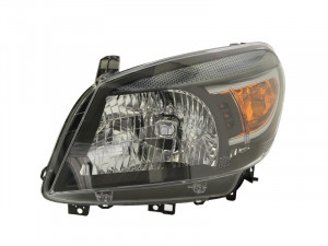 Far Stanga (H4, electric, fara motoras, culoare insertie: cromat, culoare semnalizator: galben) potrivit FORD RANGER - Img 1