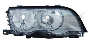 Far Stanga (H7/H7, electric, cu motor, culoare insertie: titan) potrivit BMW 3 (E46) - Img 3