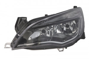 Far Stanga (H7/H7/W21, electric, cu motor, culoare insertie: cromat/negru) potrivit OPEL ASTRA J, ASTRA J GTC