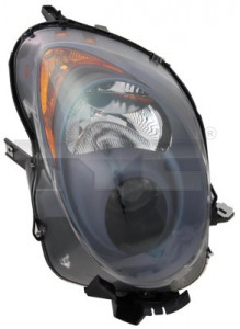 Far stanga potrivit ALFA ROMEO MITO 2008-2018 - (H7, reglaj electric, cu motoras, fundal albastru)