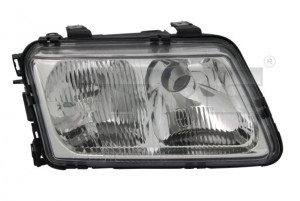 Far stanga potrivit AUDI A3 1996-1999 - (H4/H7, reglaj electric, fundal argintiu)