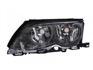 Far stanga potrivit BMW Seria 3 1998-2006 - (H7, reglaj electric, cu motoras, fundal titan)