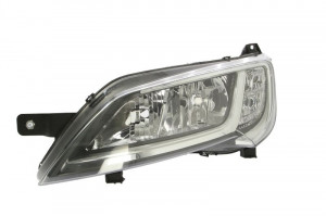 Far stanga potrivit CITROEN JUMPER FIAT DUCATO PEUGEOT BOXER dupa 2014 - (H7, reglaj electric, cu motoras, fundal cromat)