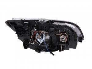 Far stanga potrivit FORD FOCUS II 2004-2008 - (H1/H7, reglaj electric, fundal negru)
