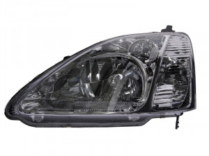 Far stanga potrivit HONDA CIVIC 2001-2003 - (H4, electric, cu motoras, fundal cromat)